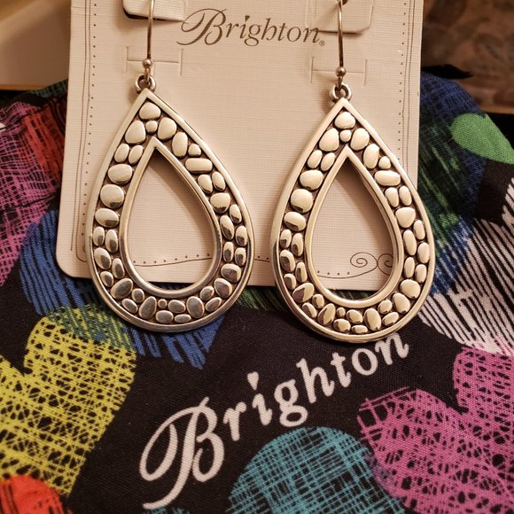 Brighton Jewelry - Brighton Pebble Open Teardrop Reversible Earrings